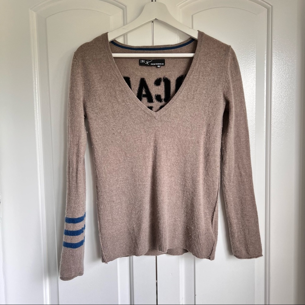 291 Venice 100% Cashmere Sweater Long Sleeve V-Neck 01 ESTIMATE S M